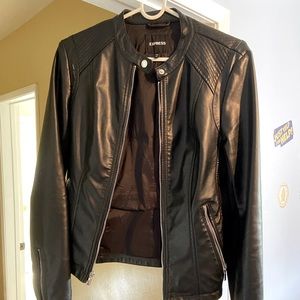 Stylish black Express faux leather jacket